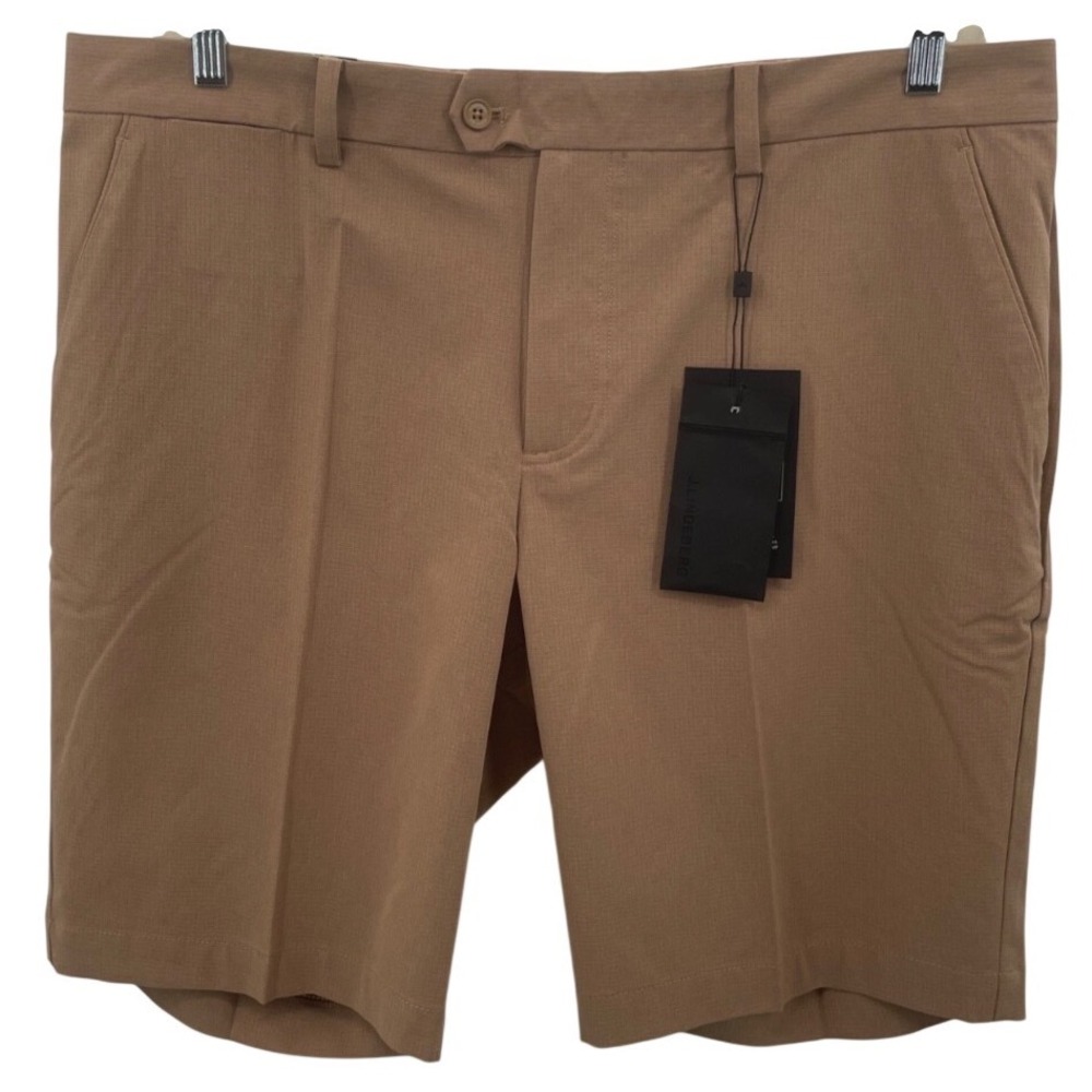 J.Lindeberg Vent Tight Shorts Mens 38 Tiger Brown High Vent Golf Performance NEW
